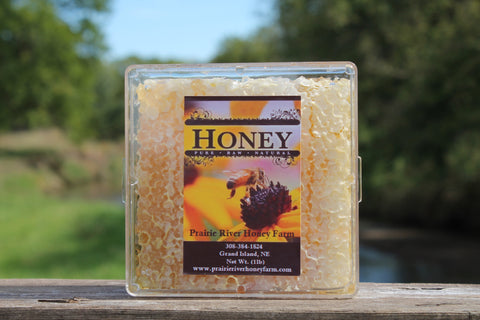 Raw Comb Honey Pure Natural Nebraska Honey (one) 1lb Cut Comb
