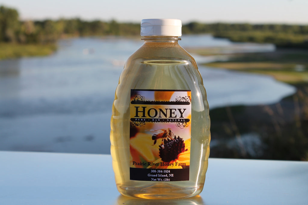 Raw Honey Pure Natural Nebraska Honey (one) 2lb Jar