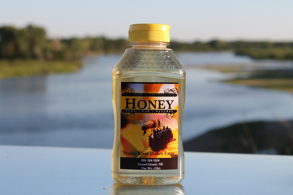Raw Honey Pure Natural Nebraska Honey (one) 1lb Jar