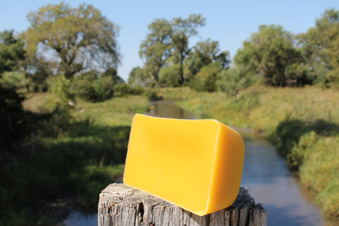 Pure Nebraska Beeswax (One) 1lb Block